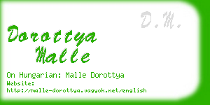 dorottya malle business card